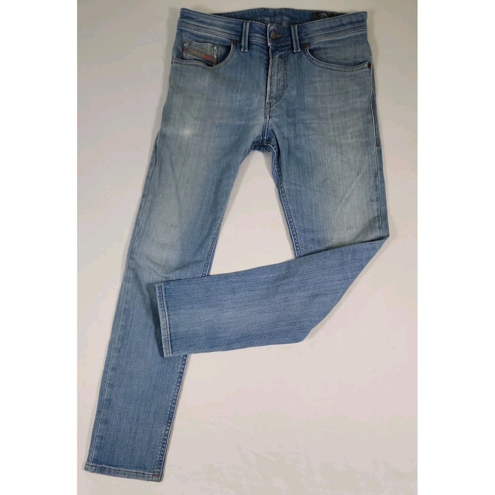 Mens Diesel THOMMER-T 084RJ Stretch Slim Skinny‎ Blue Jeans W32 L29 Faded Denim